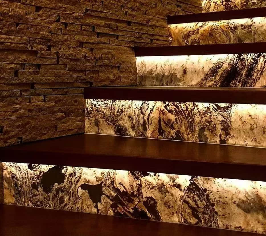 Flexible real thin stone translucent veneer